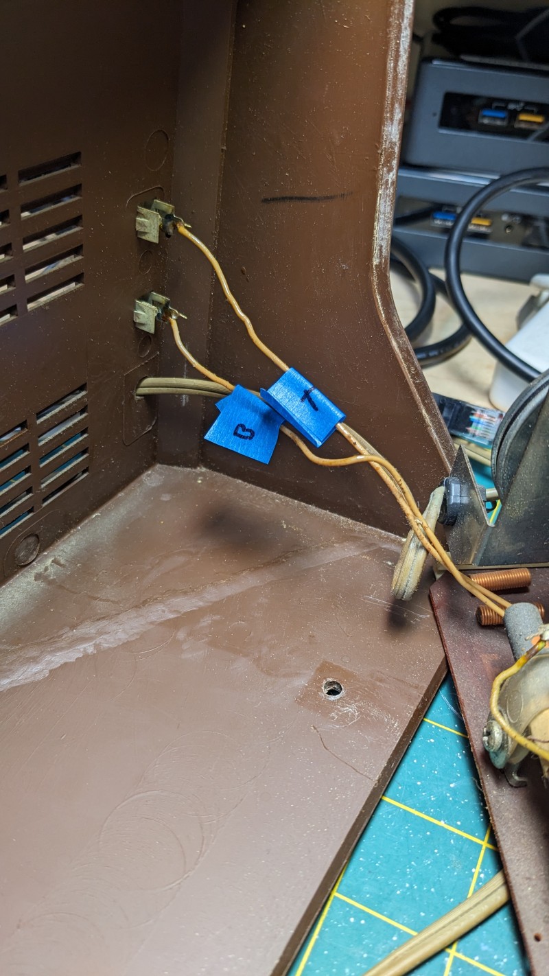 Two cables in a radio